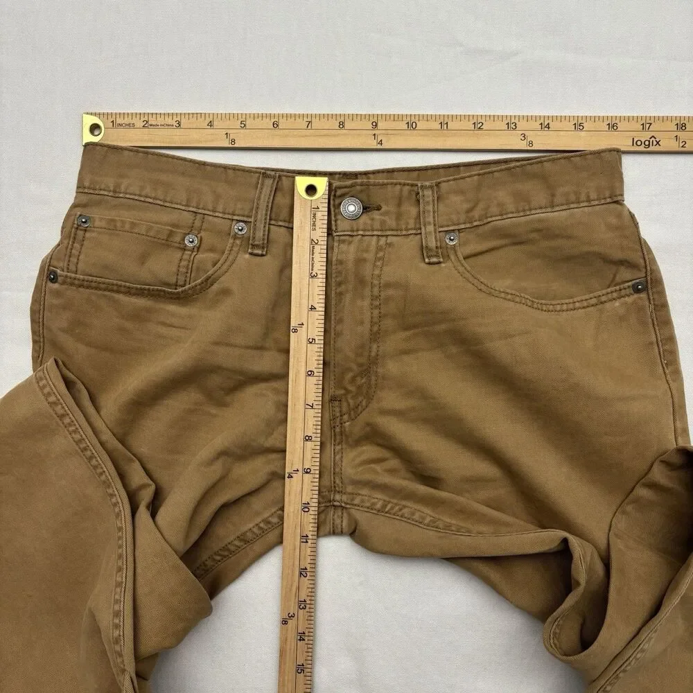 Levi’s 514 Straight Fit 32x30 Brown Stretch Jeans Mens Classic Mid Rise Casual